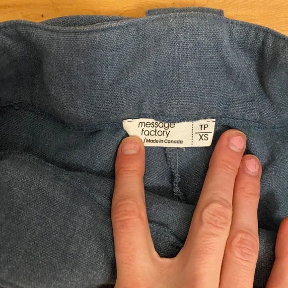 Blue-gray pants, super soft, solid textile - Picture 3 of 5